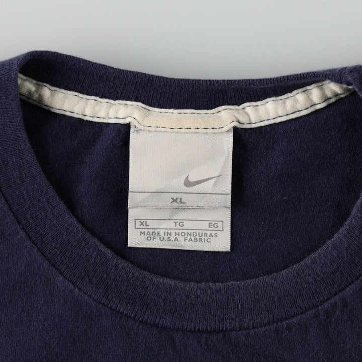 00'S Nike One Point Logo T-shirt Men's XL cotton navy blue type Vintage Second Hand