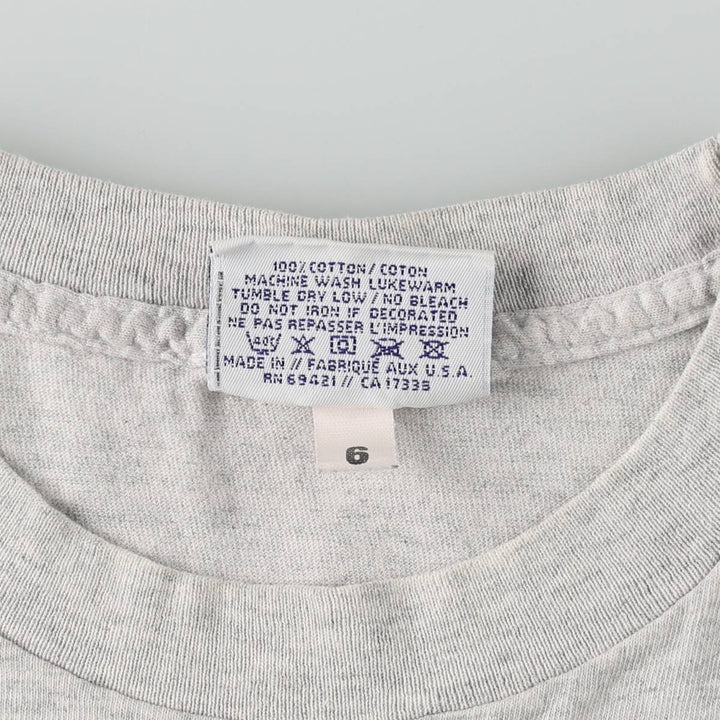 80'S Reebok Logo Print T-Shirt, Made in USA, Men's Size L (approx.), Vintage cotton pale white type Vintage Second Hand