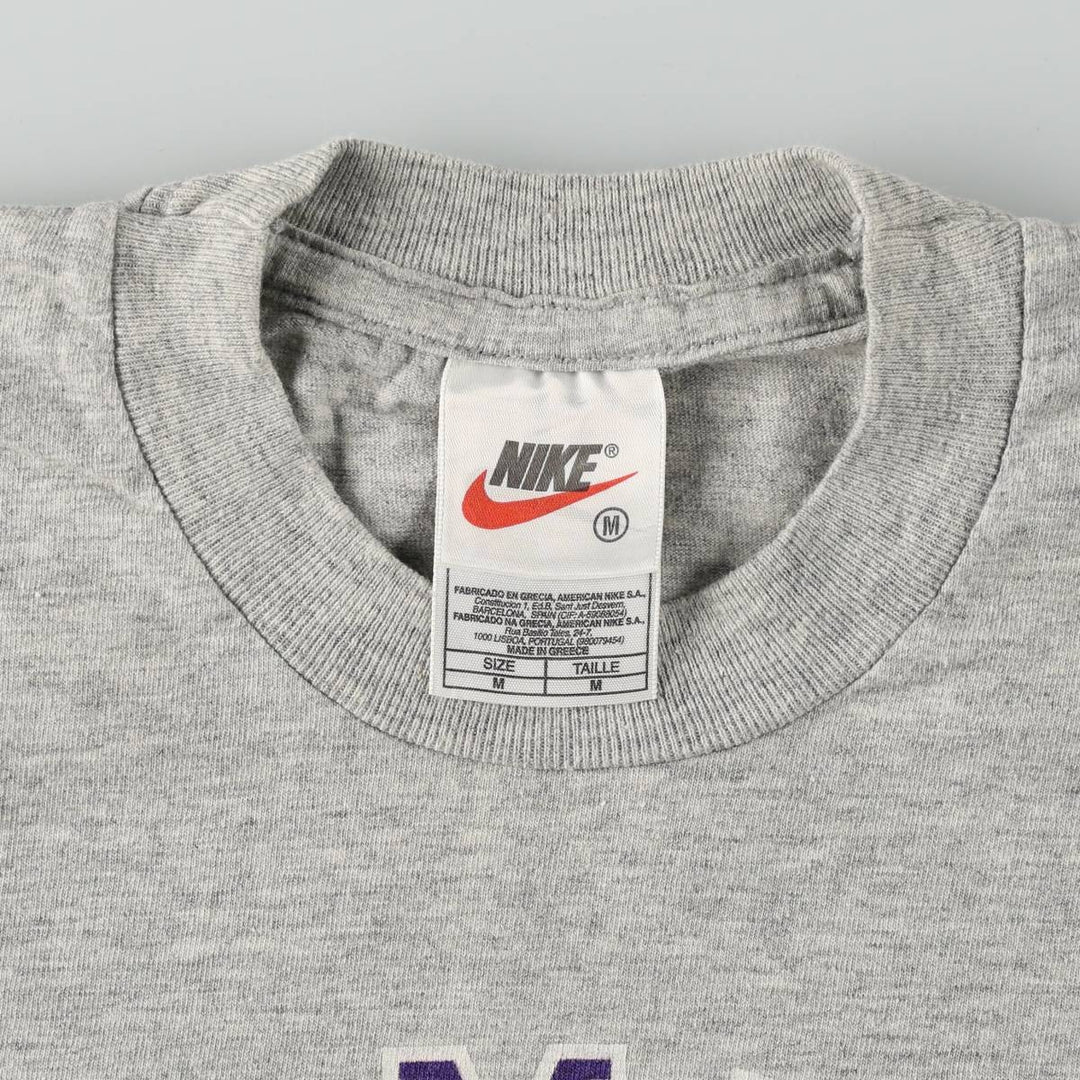 90'S Nike Printed T-shirt, Men's M size, Vintage cotton gray type Vintage Second Hand