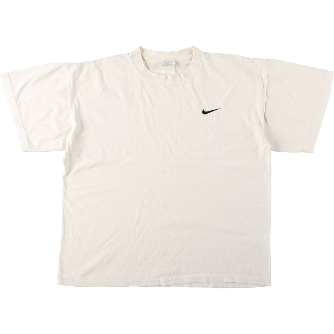 90'S Nike One Point Logo T-shirt Made in USA Men's L Size Vintage cotton white type Vintage Second Hand