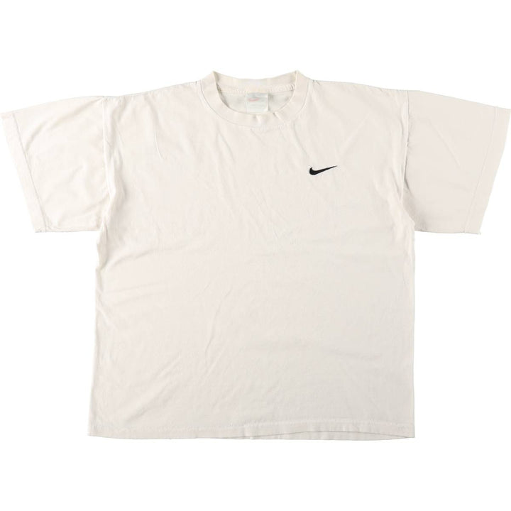 90'S Nike One Point Logo T-shirt Made in USA Men's L Size Vintage cotton white type Vintage Second Hand