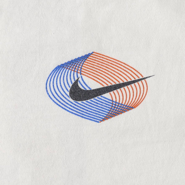 90'S Nike Logo Print T-Shirt, Made in USA, Men's Size L (approx.), Vintage cotton white type Vintage Second Hand
