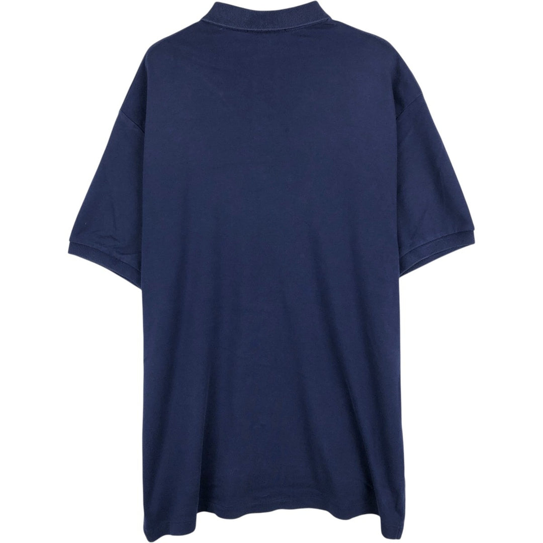 Ralph Lauren POLO by Ralph Lauren short sleeve polo shirt, men's XL size cotton navy blue type Vintage Second Hand