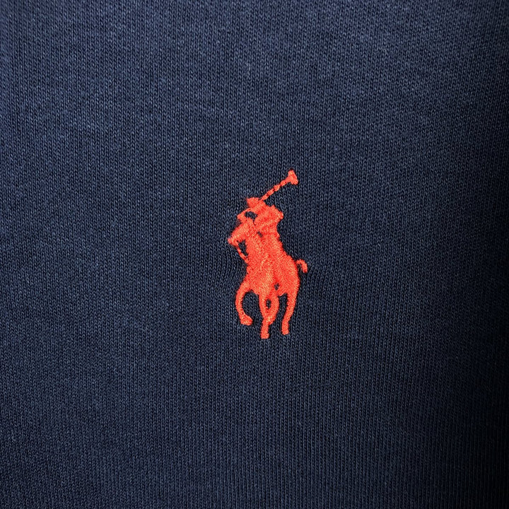 Ralph Lauren POLO by Ralph Lauren short sleeve polo shirt, men's XL size cotton navy blue type Vintage Second Hand