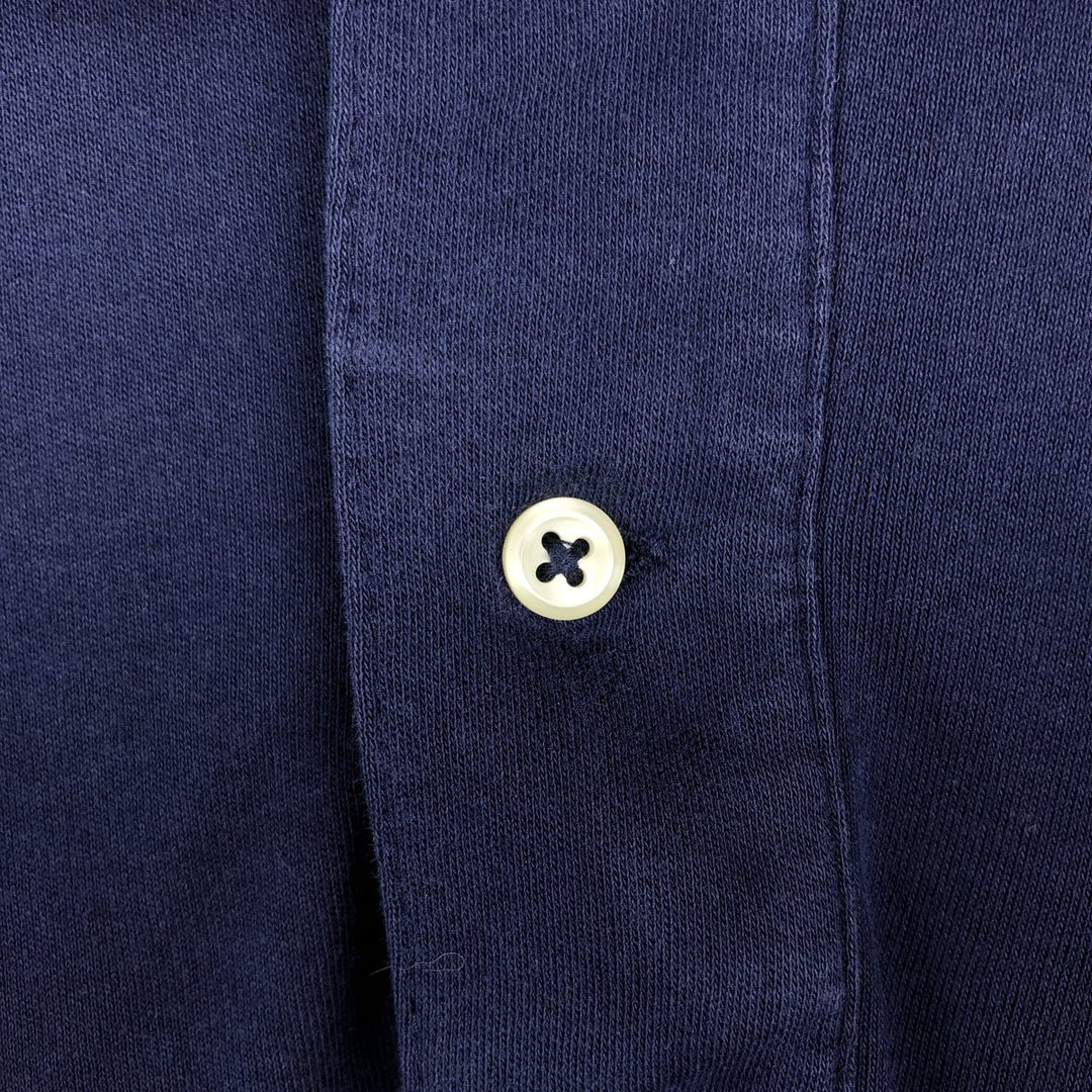 Ralph Lauren POLO by Ralph Lauren short sleeve polo shirt, men's XL size cotton navy blue type Vintage Second Hand