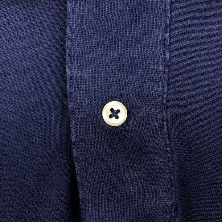 Ralph Lauren POLO by Ralph Lauren short sleeve polo shirt, men's XL size cotton navy blue type Vintage Second Hand