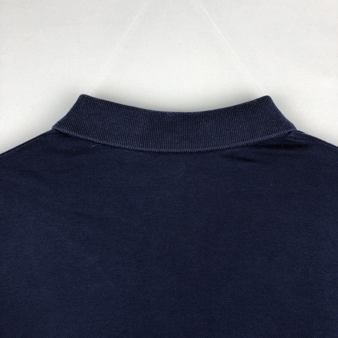 Ralph Lauren POLO by Ralph Lauren short sleeve polo shirt, men's XL size cotton navy blue type Vintage Second Hand