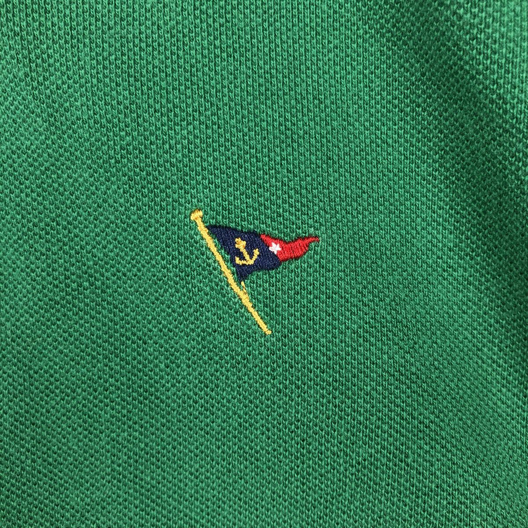 Ralph Lauren POLO by Ralph Lauren CUSTOM FIT all-over print long-sleeve polo shirt, men's size XXL equivalent. cotton green type Vintage Second Hand