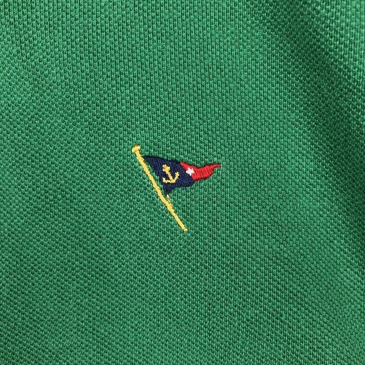 Ralph Lauren POLO by Ralph Lauren CUSTOM FIT all-over print long-sleeve polo shirt, men's size XXL equivalent. cotton green type Vintage Second Hand