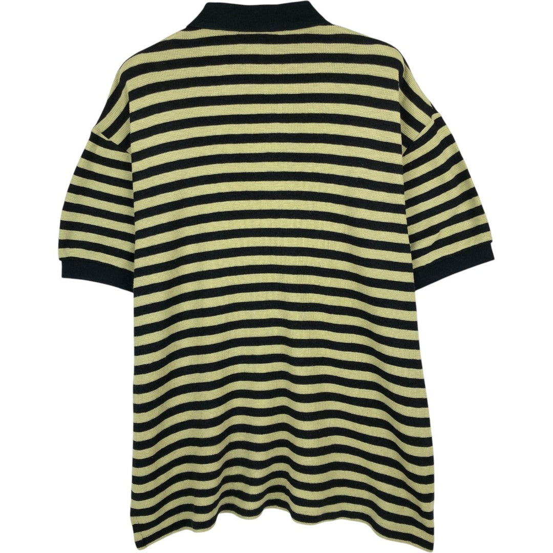 Ralph Lauren POLO by Ralph Lauren short sleeve striped polo shirt, men's size M cotton black type Vintage Second Hand