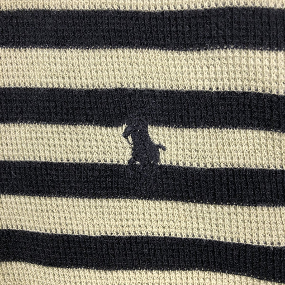 Ralph Lauren POLO by Ralph Lauren short sleeve striped polo shirt, men's size M cotton black type Vintage Second Hand