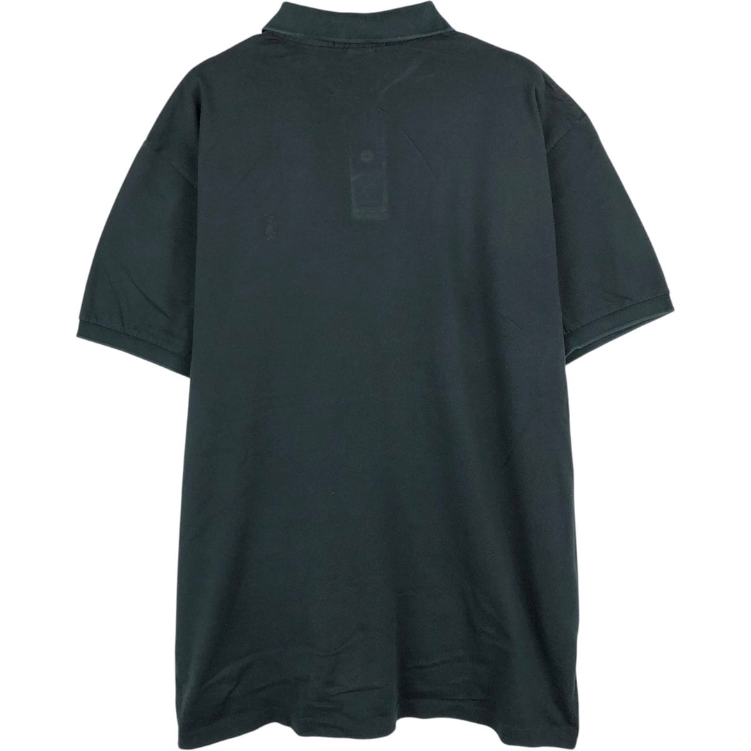 Ralph Lauren POLO by Ralph Lauren short sleeve polo shirt, men's XL size Pima Cotton black type Vintage Second Hand
