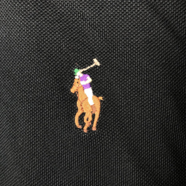Ralph Lauren POLO by Ralph Lauren short sleeve polo shirt, men's XL size Pima Cotton black type Vintage Second Hand