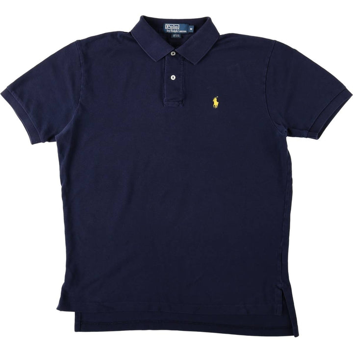 Ralph Lauren POLO by Ralph Lauren short sleeve polo shirt, men's size M cotton navy blue type Vintage Second Hand
