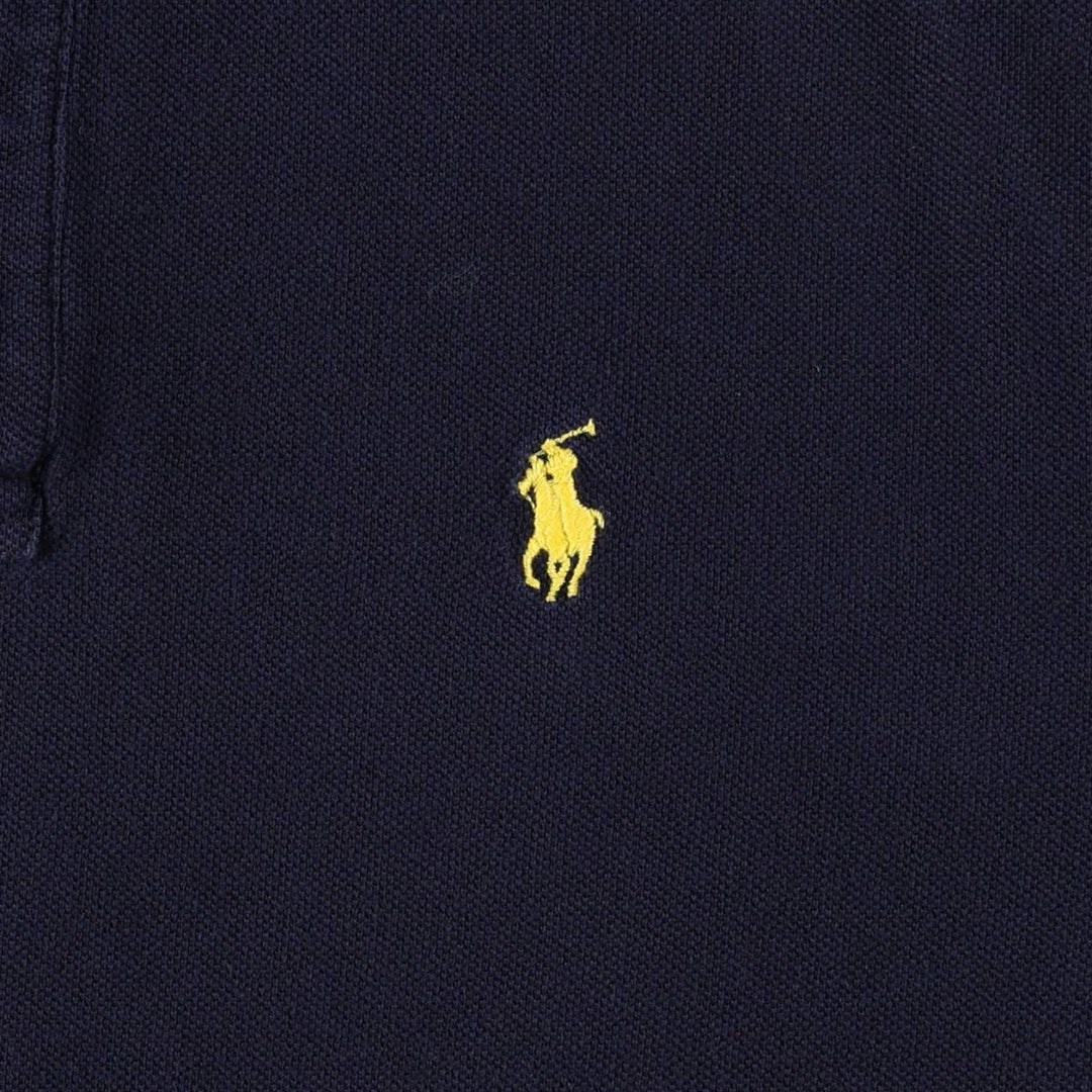 Ralph Lauren POLO by Ralph Lauren short sleeve polo shirt, men's size M cotton navy blue type Vintage Second Hand