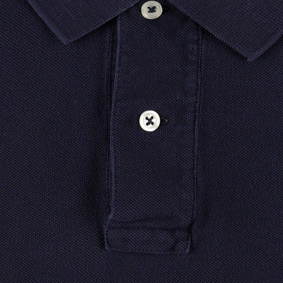 Ralph Lauren POLO by Ralph Lauren short sleeve polo shirt, men's size M cotton navy blue type Vintage Second Hand