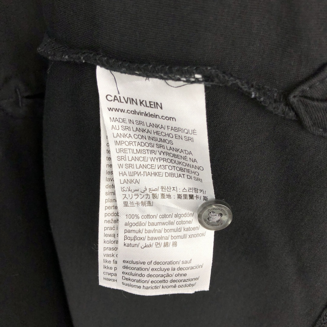 Calvin Klein short-sleeved polo shirt, men's size XXL. cotton black type Vintage Second Hand