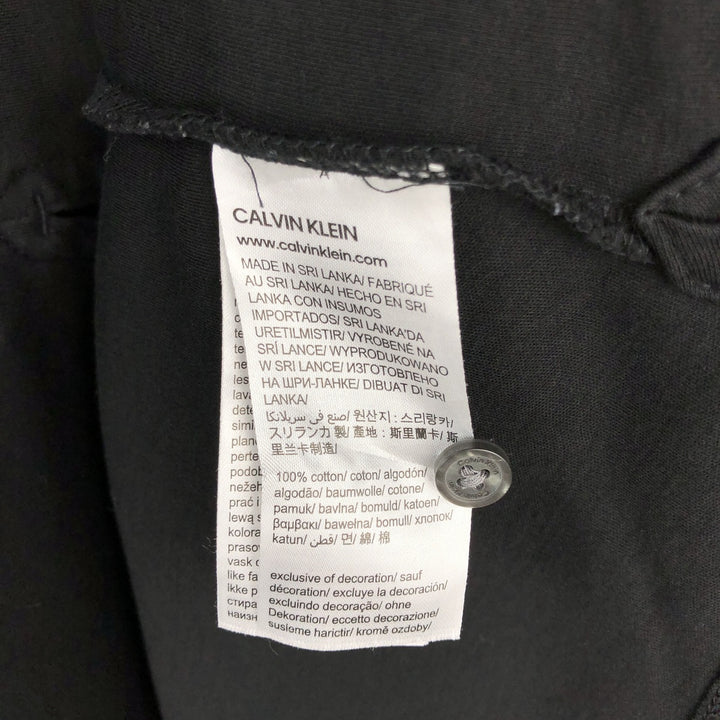 Calvin Klein short-sleeved polo shirt, men's size XXL. cotton black type Vintage Second Hand