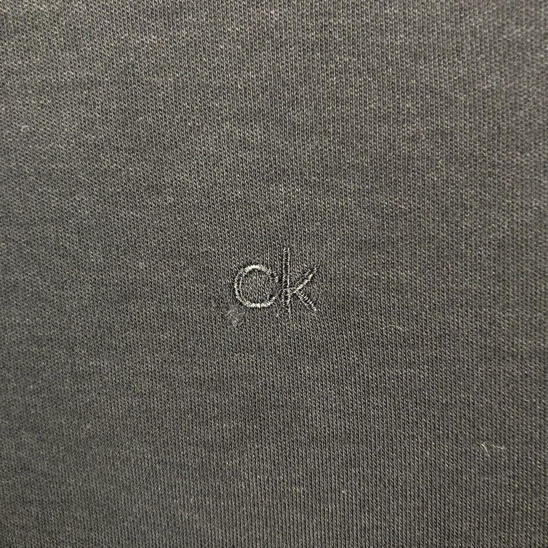 Calvin Klein short-sleeved polo shirt, men's size XXL. cotton black type Vintage Second Hand