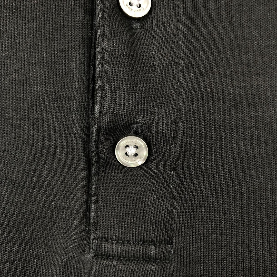 Calvin Klein short-sleeved polo shirt, men's size XXL. cotton black type Vintage Second Hand