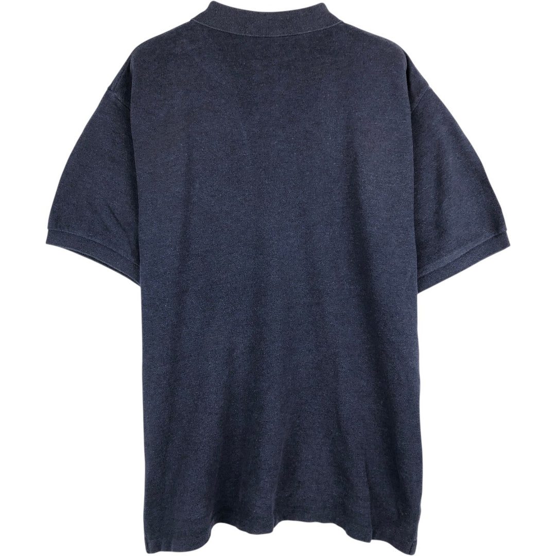 Ralph Lauren POLO by Ralph Lauren short sleeve polo shirt, men's XL size cotton navy blue type Vintage Second Hand