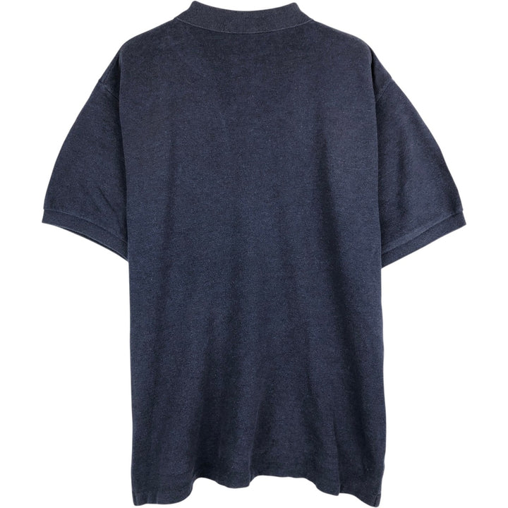 Ralph Lauren POLO by Ralph Lauren short sleeve polo shirt, men's XL size cotton navy blue type Vintage Second Hand