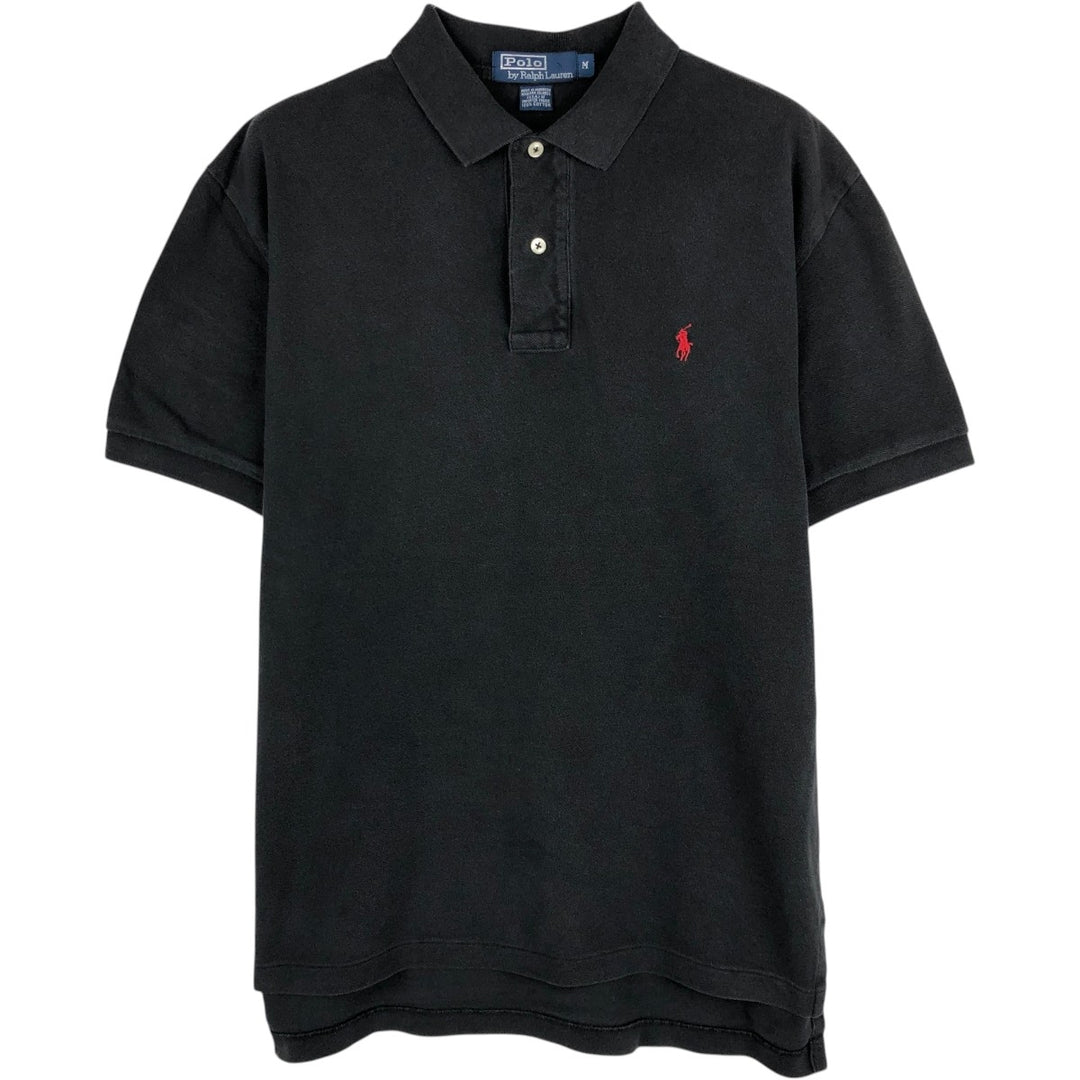 Ralph Lauren POLO by Ralph Lauren short sleeve polo shirt, men's size M cotton black type Vintage Second Hand