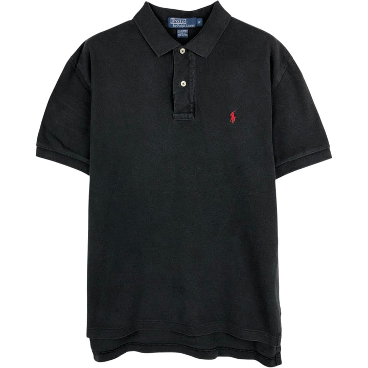 Ralph Lauren POLO by Ralph Lauren short sleeve polo shirt, men's size M cotton black type Vintage Second Hand