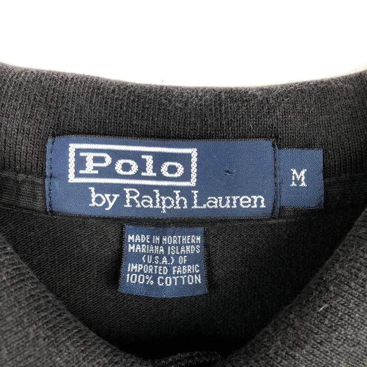 Ralph Lauren POLO by Ralph Lauren short sleeve polo shirt, men's size M cotton black type Vintage Second Hand
