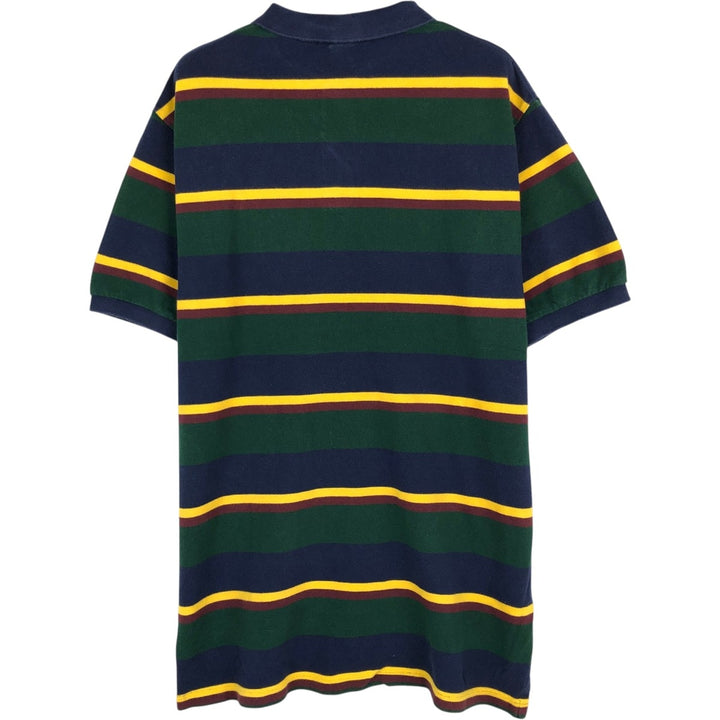 Ralph Lauren POLO by Ralph Lauren short sleeve striped polo shirt, men's XL size cotton green type Vintage Second Hand