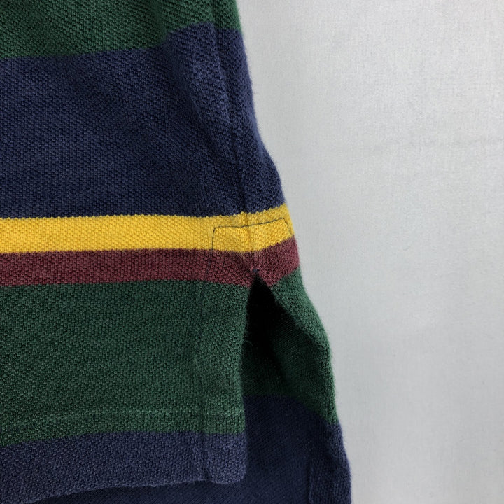 Ralph Lauren POLO by Ralph Lauren short sleeve striped polo shirt, men's XL size cotton green type Vintage Second Hand