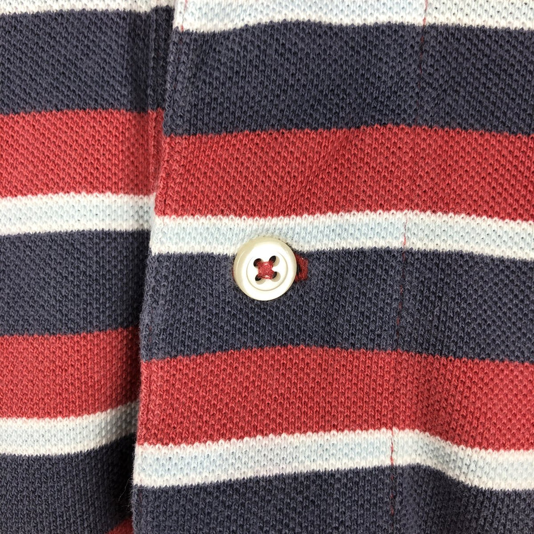 Ralph Lauren POLO by Ralph Lauren short sleeve striped polo shirt, men's size M cotton red type Vintage Second Hand