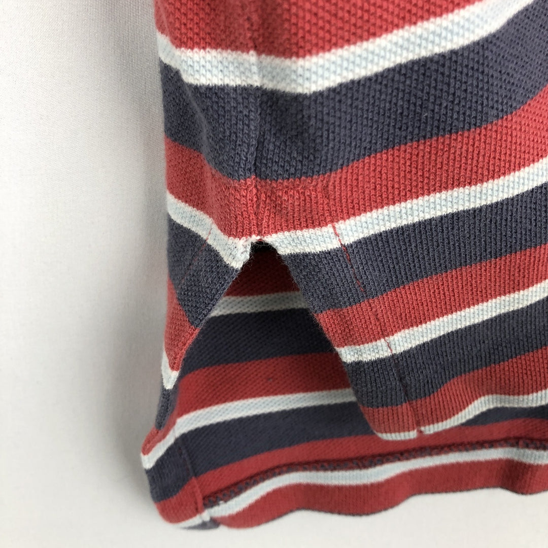 Ralph Lauren POLO by Ralph Lauren short sleeve striped polo shirt, men's size M cotton red type Vintage Second Hand
