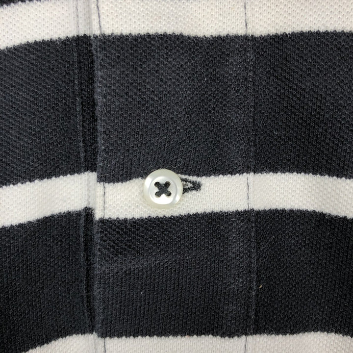 Ralph Lauren POLO by Ralph Lauren short sleeve striped polo shirt, men's XL size cotton black type Vintage Second Hand