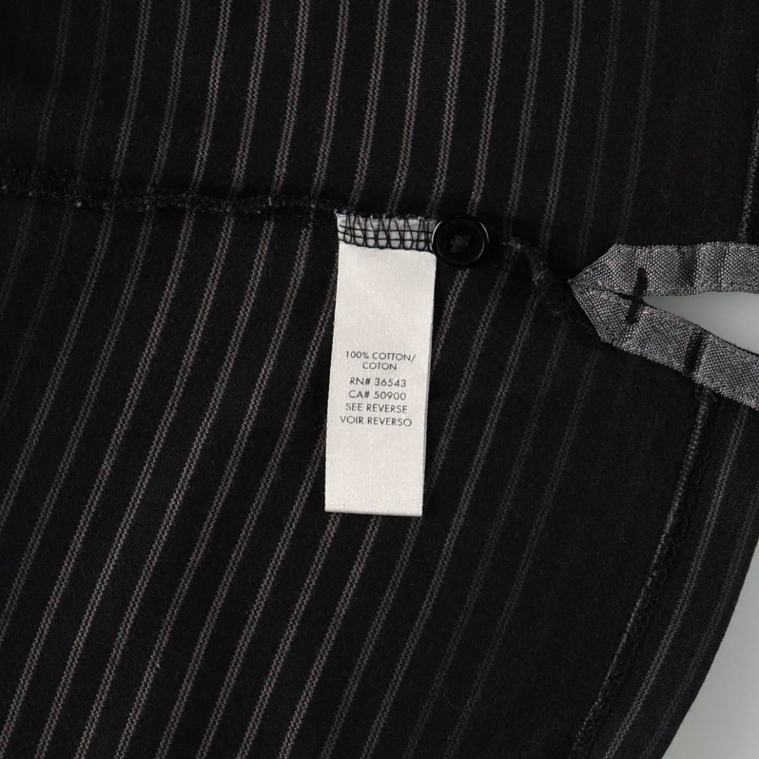 Calvin Klein short-sleeved striped polo shirt, men's size M (approx.) cotton black type Vintage Second Hand