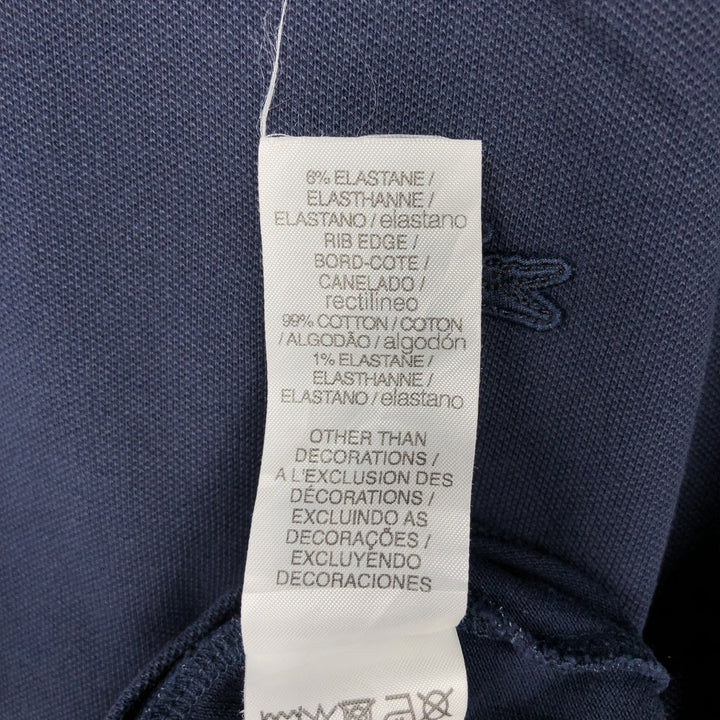 Lacoste Regular Fit Short Sleeve Polo Shirt, Size 5 (Men's L) cotton navy blue type Vintage Second Hand