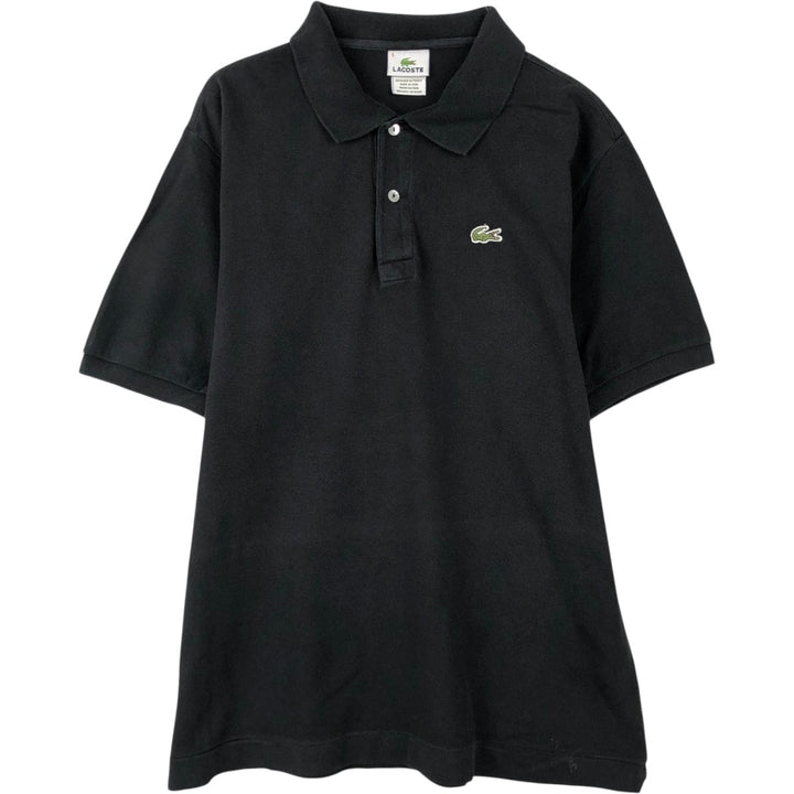 Lacoste LACOSTE French design short sleeve polo shirt size 6 men's XL equivalent cotton black type Vintage Second Hand
