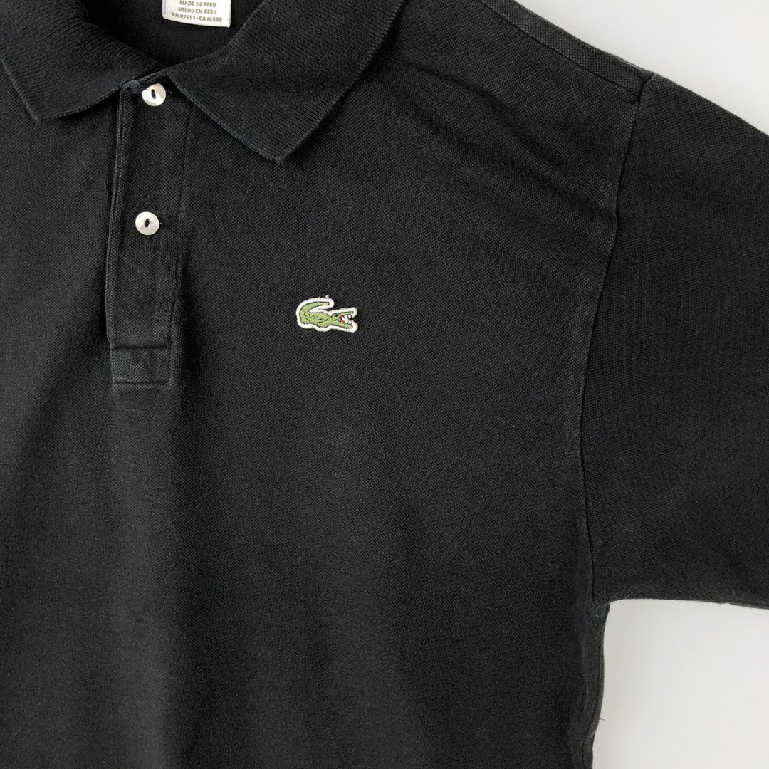 Lacoste LACOSTE French design short sleeve polo shirt size 6 men's XL equivalent cotton black type Vintage Second Hand
