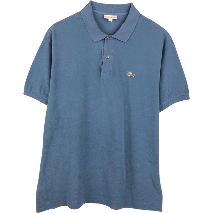 Big size Lacoste Classic Fit short sleeve polo shirt for men, equivalent to XXXL cotton blue type Vintage Second Hand