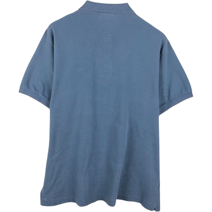 Big size Lacoste Classic Fit short sleeve polo shirt for men, equivalent to XXXL cotton blue type Vintage Second Hand