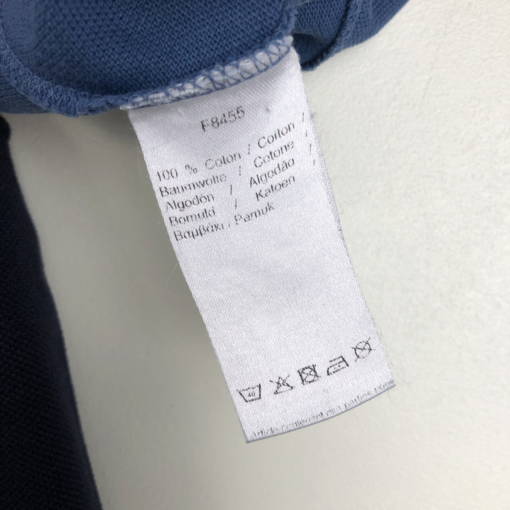 Big size Lacoste Classic Fit short sleeve polo shirt for men, equivalent to XXXL cotton blue type Vintage Second Hand