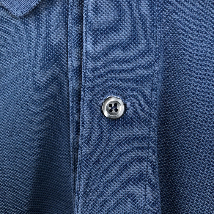 Big size Lacoste Classic Fit short sleeve polo shirt for men, equivalent to XXXL cotton blue type Vintage Second Hand