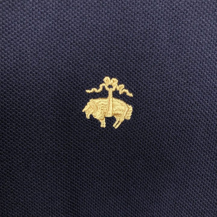 Brooks Brothers 1818 Short-Sleeve Polo Shirt, Men's Size L (approx.) cotton navy blue type Vintage Second Hand
