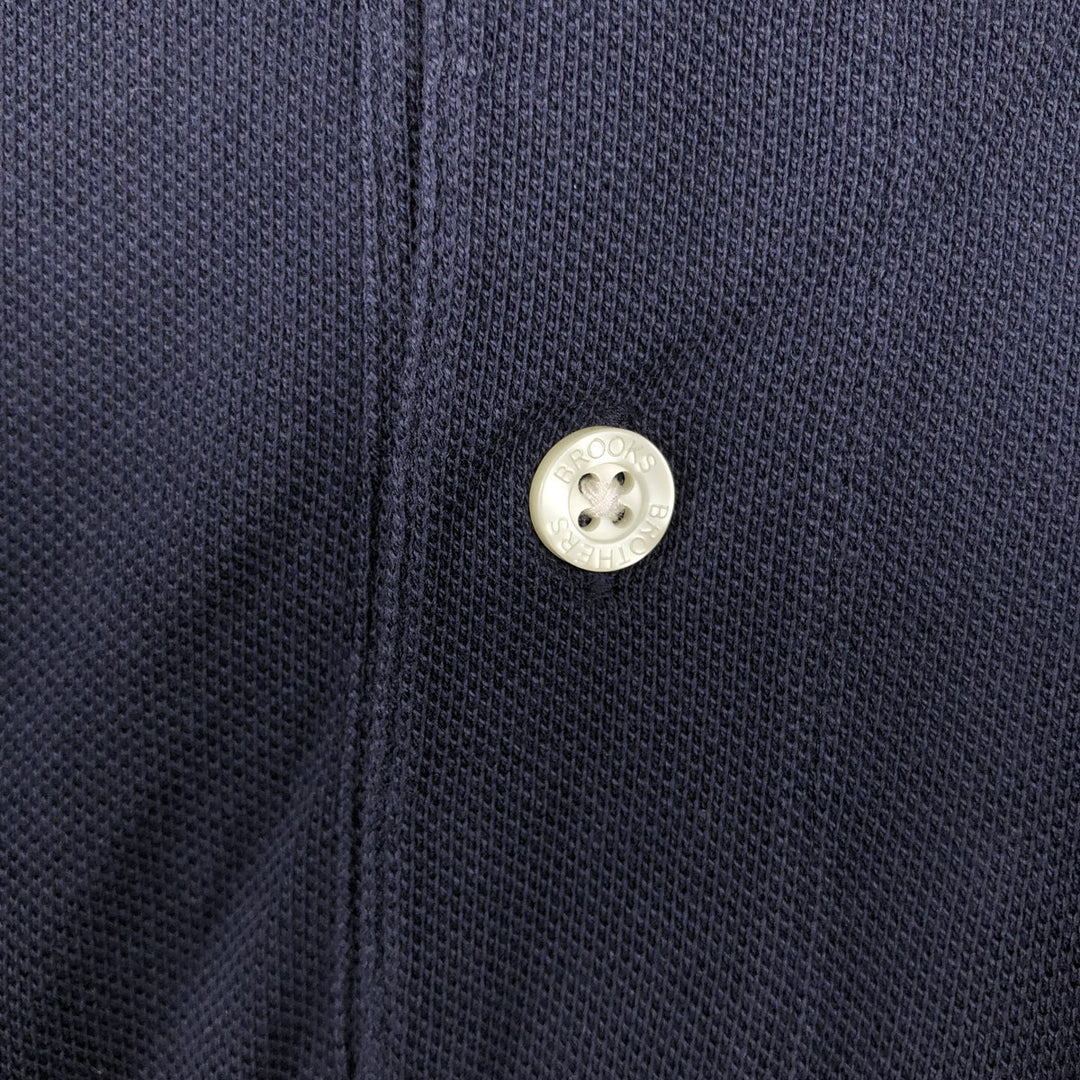 Brooks Brothers 1818 Short-Sleeve Polo Shirt, Men's Size L (approx.) cotton navy blue type Vintage Second Hand
