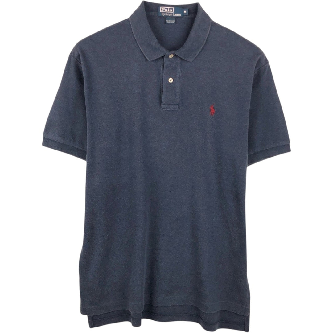 Ralph Lauren POLO by Ralph Lauren short sleeve polo shirt, men's size M cotton navy blue type Vintage Second Hand