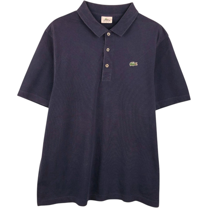 Lacoste Sport Short-Sleeve Polo Shirt, Size 8 (Men's XXL equivalent) cotton navy blue type Vintage Second Hand