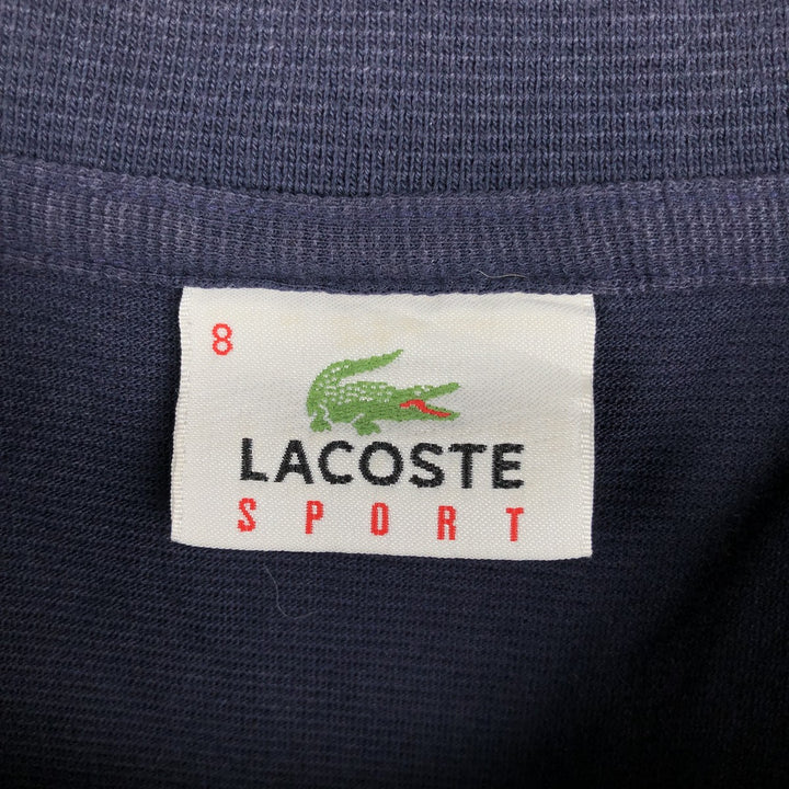 Lacoste Sport Short-Sleeve Polo Shirt, Size 8 (Men's XXL equivalent) cotton navy blue type Vintage Second Hand
