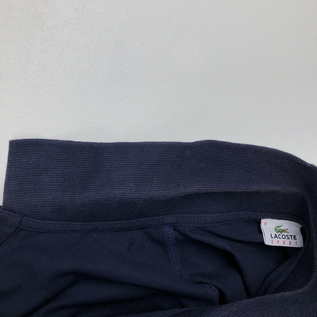 Lacoste Sport Short-Sleeve Polo Shirt, Size 8 (Men's XXL equivalent) cotton navy blue type Vintage Second Hand