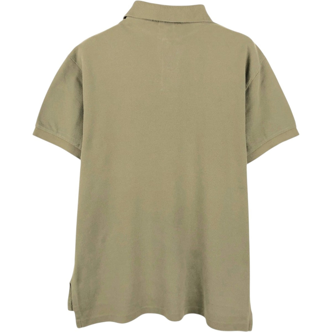 Ralph Lauren POLO by Ralph Lauren CUSTOM FIT short sleeve polo shirt, men's M size cotton Khaki type brown Vintage Second Hand