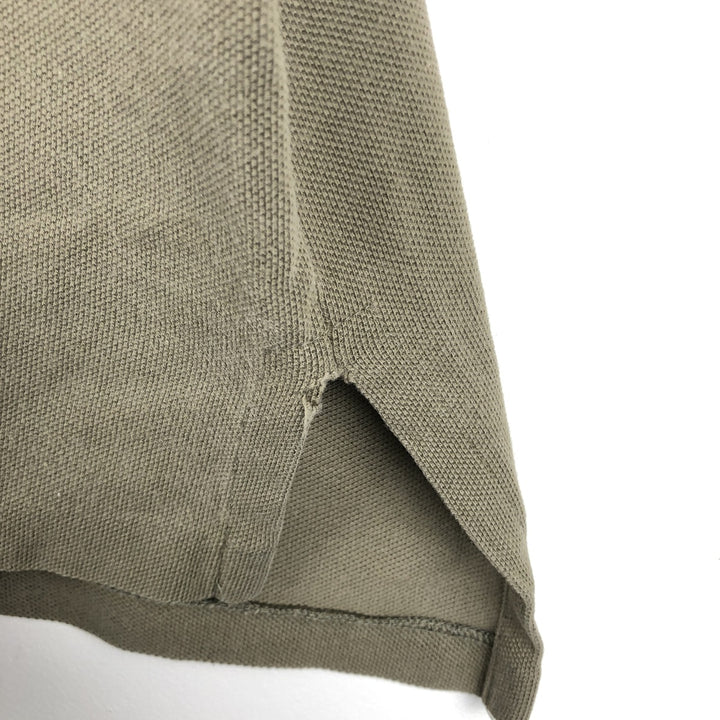Ralph Lauren POLO by Ralph Lauren CUSTOM FIT short sleeve polo shirt, men's M size cotton Khaki type brown Vintage Second Hand